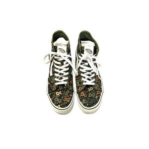 VANS Sk8-Hi Green Camo Floral Pattern Sneakers – M 8 / W9.5